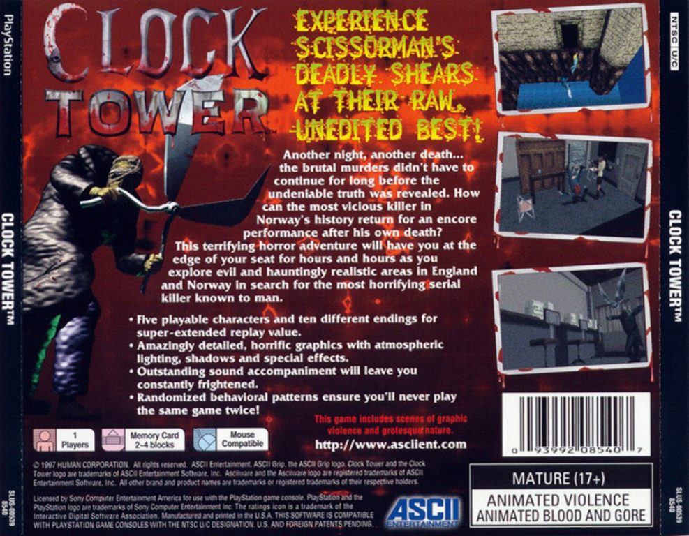 download clock tower 1 ps1